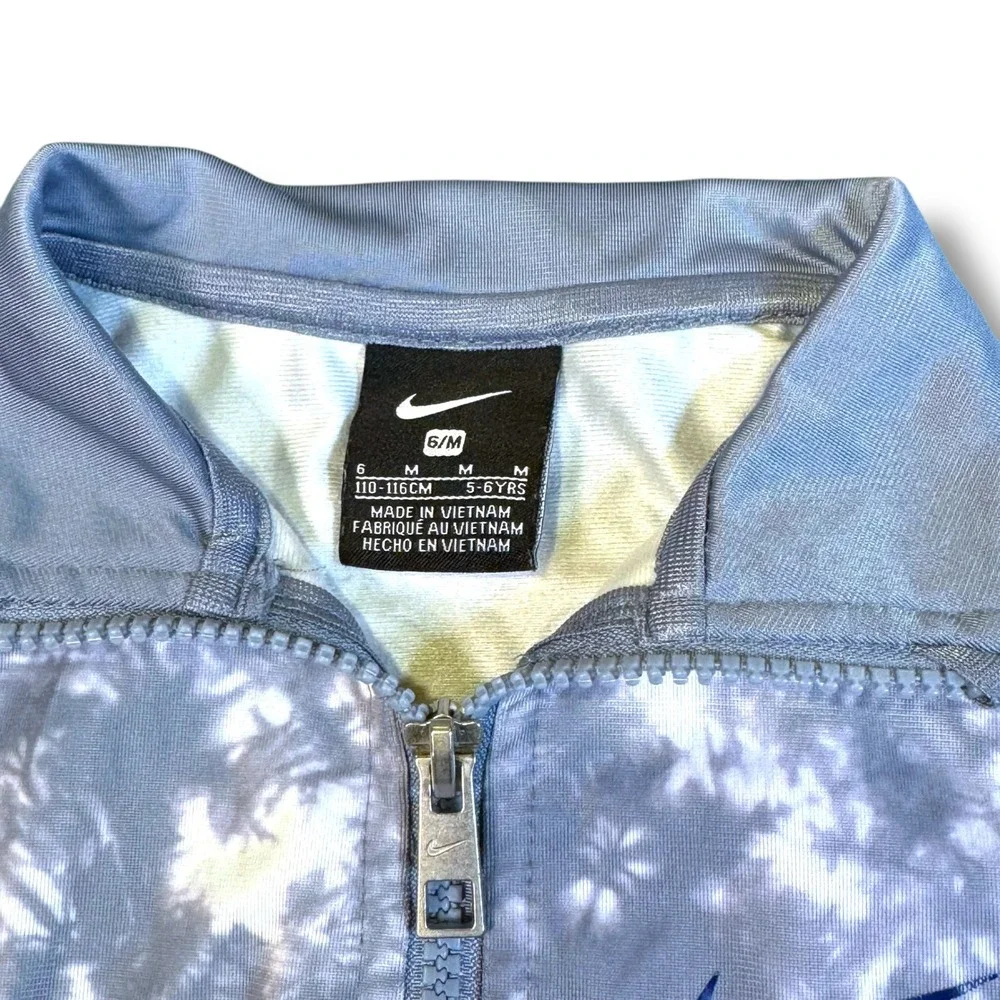 Nike Tie-Dye Track Jacket – Blue Marble Print Zip-Up‎ (5–6 Years / 6M)